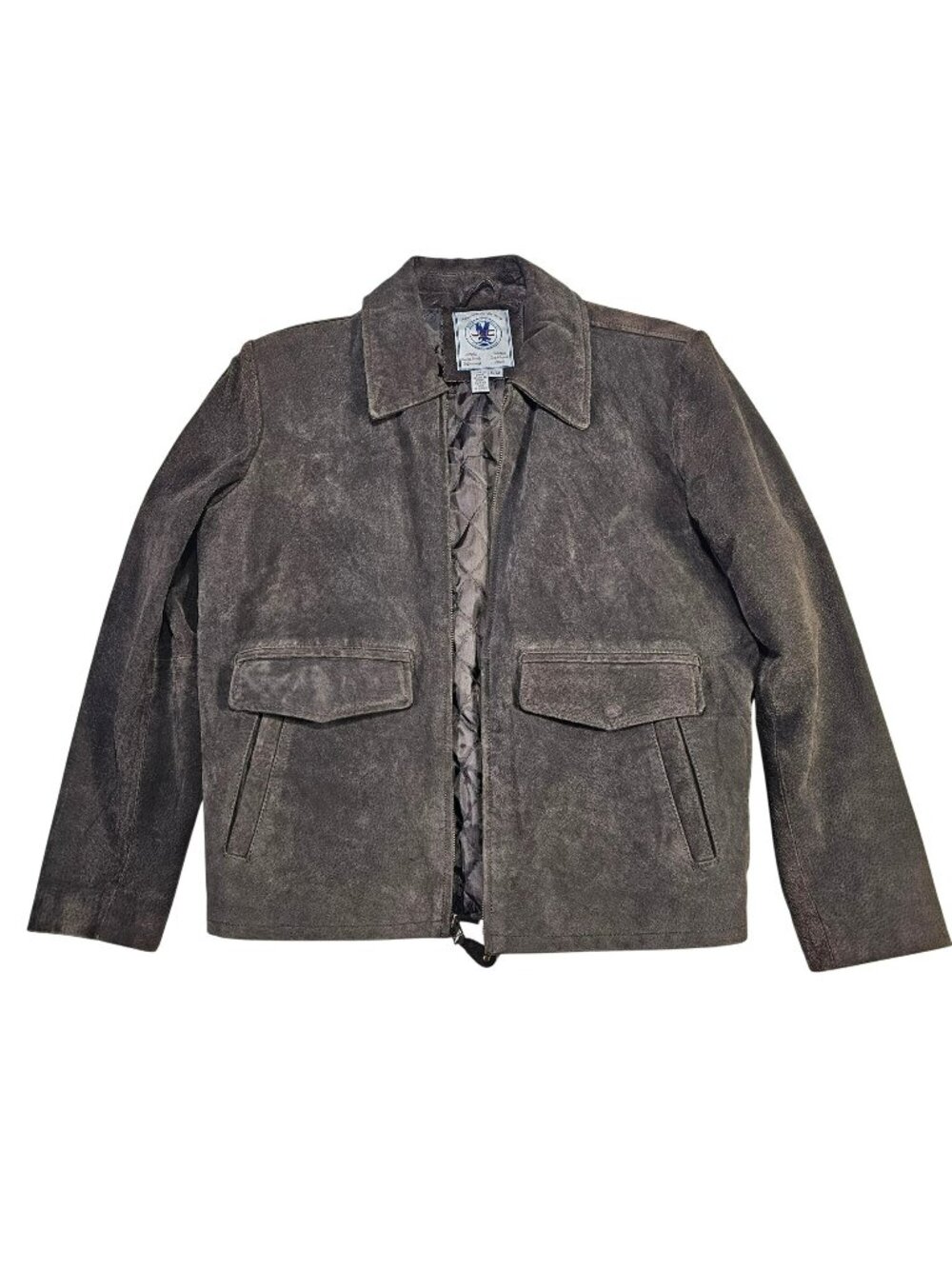 JLC American Classics Suede Jacket Coat Women's Size S Quilted Lining Brown